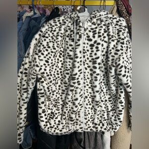 White Birch Black and White Teddy Jacket